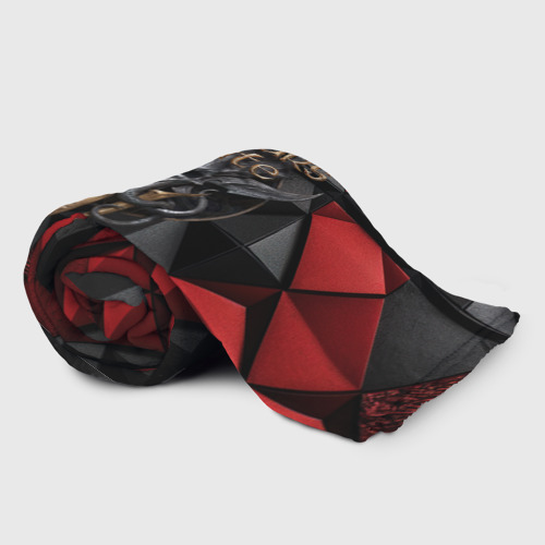 Плед 3D Baldurs Gate 3  logo red black, цвет 3D (велсофт) - фото 2