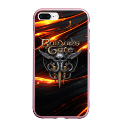 Чехол для iPhone 7Plus/8 Plus матовый Baldurs Gate 3  logo gold