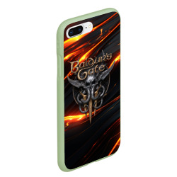 Чехол для iPhone 7Plus/8 Plus матовый Baldurs Gate 3  logo gold - фото 2