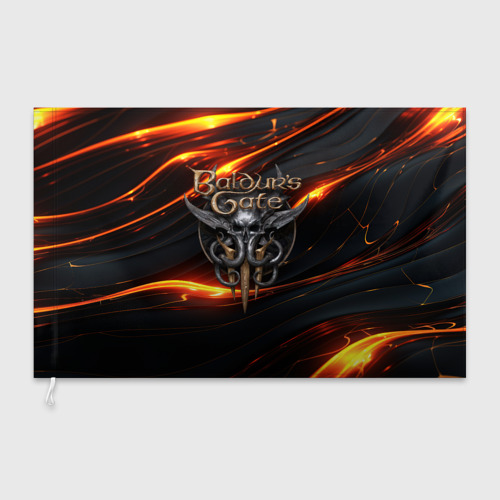 Флаг 3D Baldurs Gate 3  logo gold - фото 3