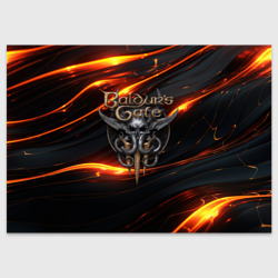 Поздравительная открытка Baldurs Gate 3  logo gold