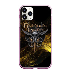 Чехол для iPhone 11 Pro Max матовый Baldurs Gate 3  logo gold black