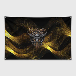 Флаг-баннер Baldurs Gate 3  logo gold black