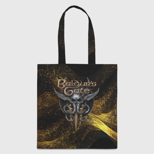 Шоппер 3D Baldurs Gate 3  logo gold black