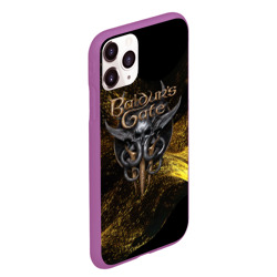 Чехол для iPhone 11 Pro Max матовый Baldurs Gate 3  logo gold black - фото 2