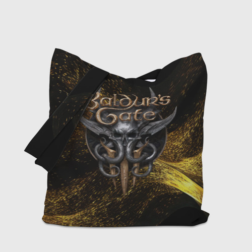 Шоппер 3D Baldurs Gate 3  logo gold black - фото 4