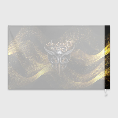 Флаг 3D Baldurs Gate 3  logo gold black - фото 2