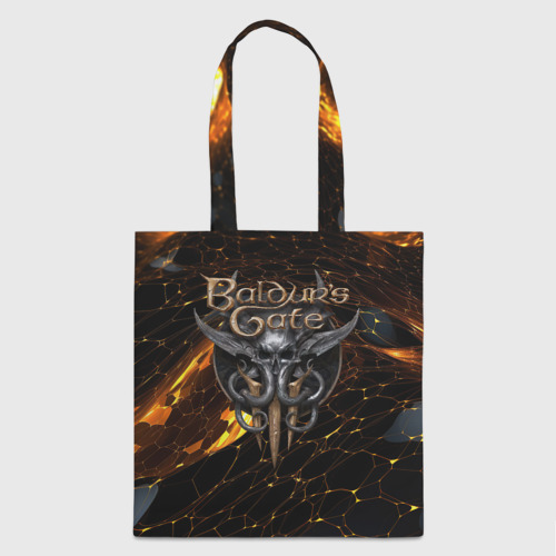 Шоппер 3D Baldurs Gate 3 logo gold and black