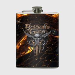 Фляга Baldurs Gate 3 logo gold and black