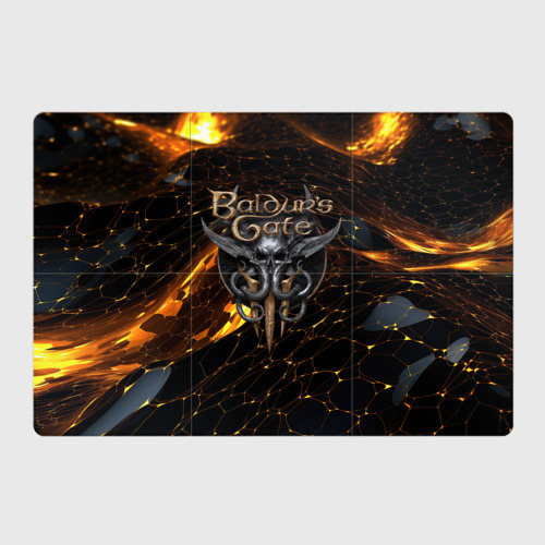 Магнитный плакат 3Х2 Baldurs Gate 3 logo gold and black