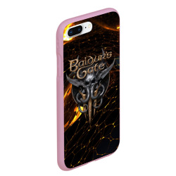 Чехол для iPhone 7Plus/8 Plus матовый Baldurs Gate 3 logo gold and black - фото 2