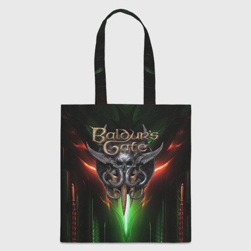 Шоппер 3D Baldurs Gate 3 logo green red light