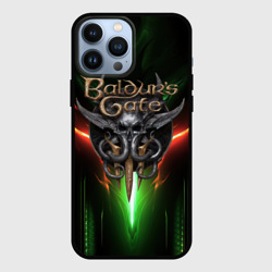 Чехол для iPhone 13 Pro Max Baldurs Gate 3 logo green red light