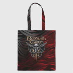 Шоппер 3D Baldurs Gate 3 logo dark red black