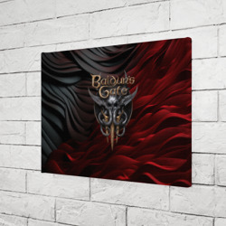 Холст прямоугольный Baldurs Gate 3 logo dark red black - фото 2