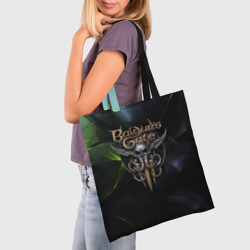 Шоппер 3D Baldurs Gate 3 logo dark  green - фото 2