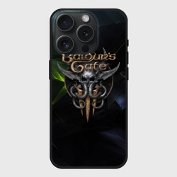 Чехол силиконовый для Apple iPhone 15 Pro матовый Baldurs Gate 3 logo dark  green