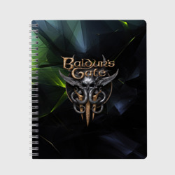 Тетрадь Baldurs Gate 3 logo dark  green