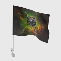 Флаг для автомобиля Baldurs Gate 3 logo dark  green fire
