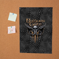Постер Baldurs Gate 3 logo dark black - фото 2