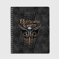 Тетрадь Baldurs Gate 3 logo dark black