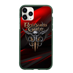 Чехол для iPhone 11 Pro матовый Baldurs Gate 3 logo  geometry 