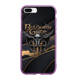 Чехол для iPhone 7Plus/8 Plus матовый Baldurs Gate 3 logo Dark logo