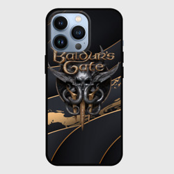 Чехол для iPhone 13 Pro Baldurs Gate 3 logo Dark logo