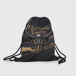 Рюкзак-мешок 3D Baldurs Gate 3 logo Dark logo