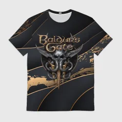 Мужская футболка 3D Baldurs Gate 3 logo Dark logo