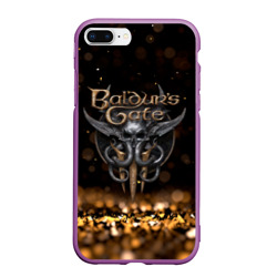Чехол для iPhone 7Plus/8 Plus матовый Baldurs Gate 3 logo Dark gold logo