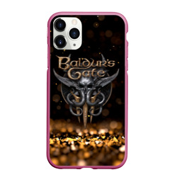 Чехол для iPhone 11 Pro Max матовый Baldurs Gate 3 logo Dark gold logo