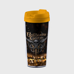 Термокружка-непроливайка Baldurs Gate 3 logo Dark gold logo