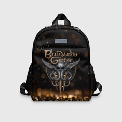 Детский рюкзак 3D Baldurs Gate 3 logo Dark gold logo