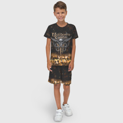 Детский костюм с шортами 3D Baldurs Gate 3 logo Dark gold logo - фото 2