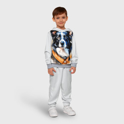 Детский костюм с толстовкой 3D Бордер - колли с воротничком - фото 2