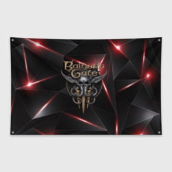 Флаг-баннер Baldurs Gate 3 logo  black red