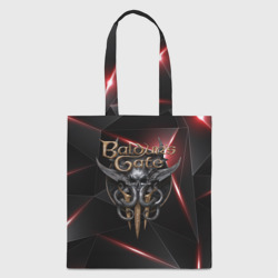 Шоппер 3D Baldurs Gate 3 logo  black red