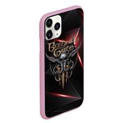 Чехол для iPhone 11 Pro Max матовый Baldurs Gate 3 logo  black red - фото 2