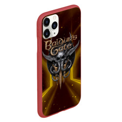 Чехол для iPhone 11 Pro матовый Baldurs Gate 3 logo  black gold - фото 2