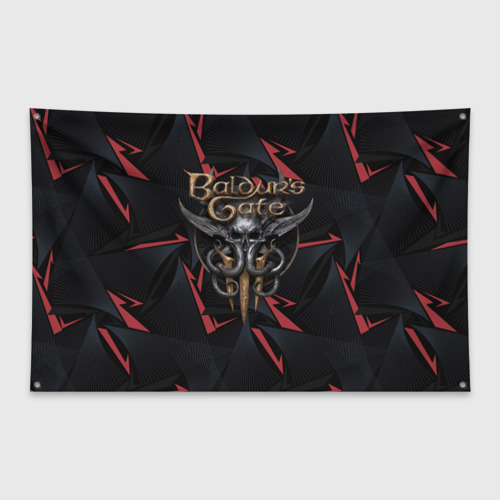 Флаг-баннер Baldurs Gate 3  logo dark red