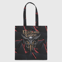 Шоппер 3D Baldurs Gate 3  logo dark red