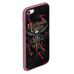 Чехол для iPhone 6/6S матовый Baldurs Gate 3  logo dark red - фото 2