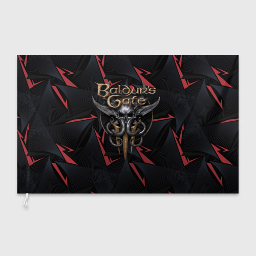 Флаг 3D Baldurs Gate 3  logo dark red - фото 3