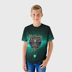 Детская футболка 3D Baldurs Gate 3 logo  green - фото 2