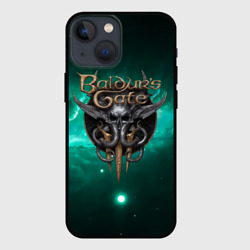 Чехол для iPhone 13 mini Baldurs Gate 3 logo green