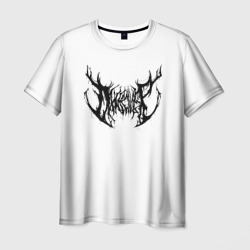 Мужская футболка 3D Dxnkwer Белые с черным логотипом
