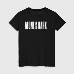 Женская футболка хлопок Alone in the dark logo