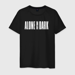 Мужская футболка хлопок Alone in the dark logo