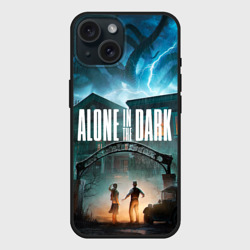 Чехол силиконовый для Apple iPhone 15 матовый Особняк Alone in the dark